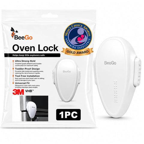 BeeGo Oven Lock Child Safety, Heat Resistant No Drill Baby Proof Door Latch