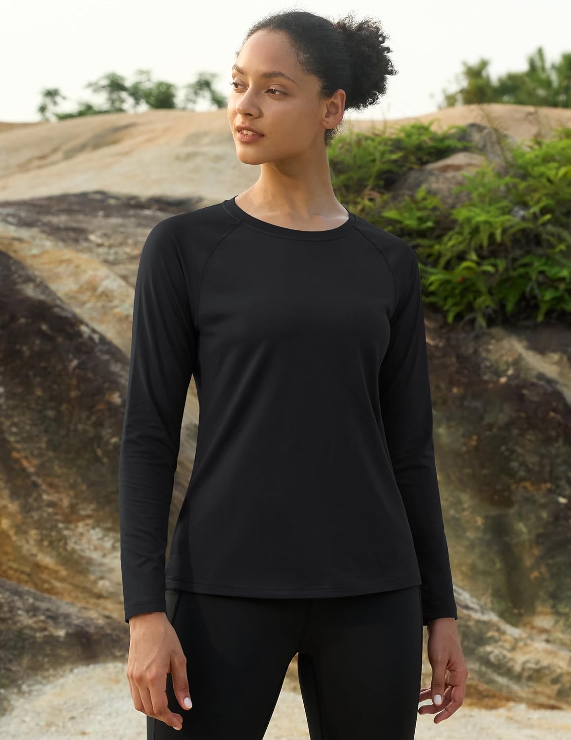 MAGCOMSEN Thermal Shirts for Women Long Sleeve Fleece Tops Warm Undershirts