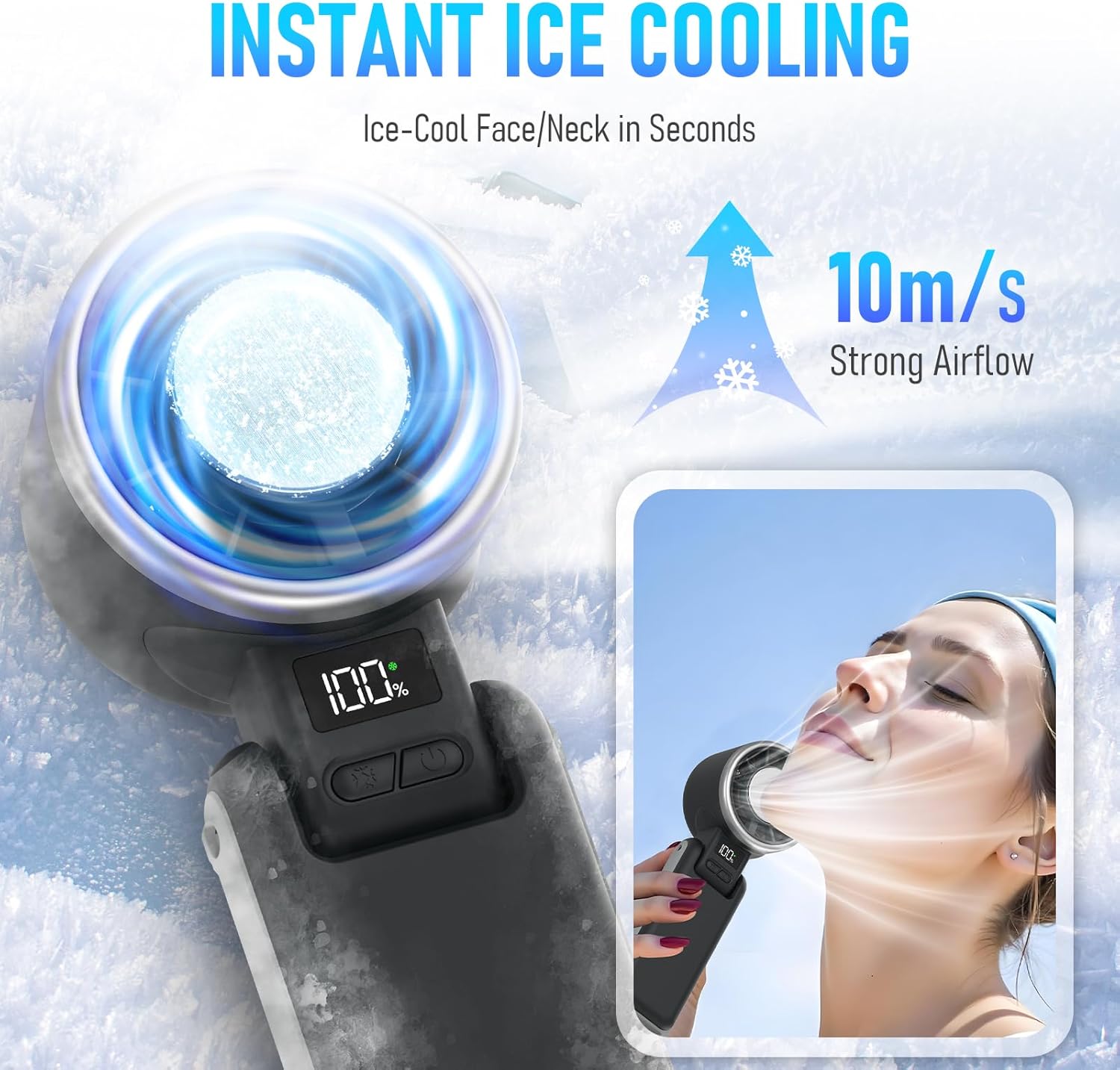 PlayHot Portable Handheld Cooling Fan, Travel Essentials, Gifts for Women