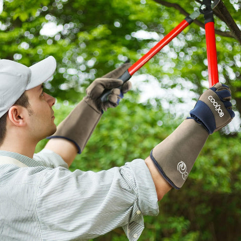 COOLJOB Thorn Proof Rose Pruning Garden Gloves for Men, Long Sleeve Medium