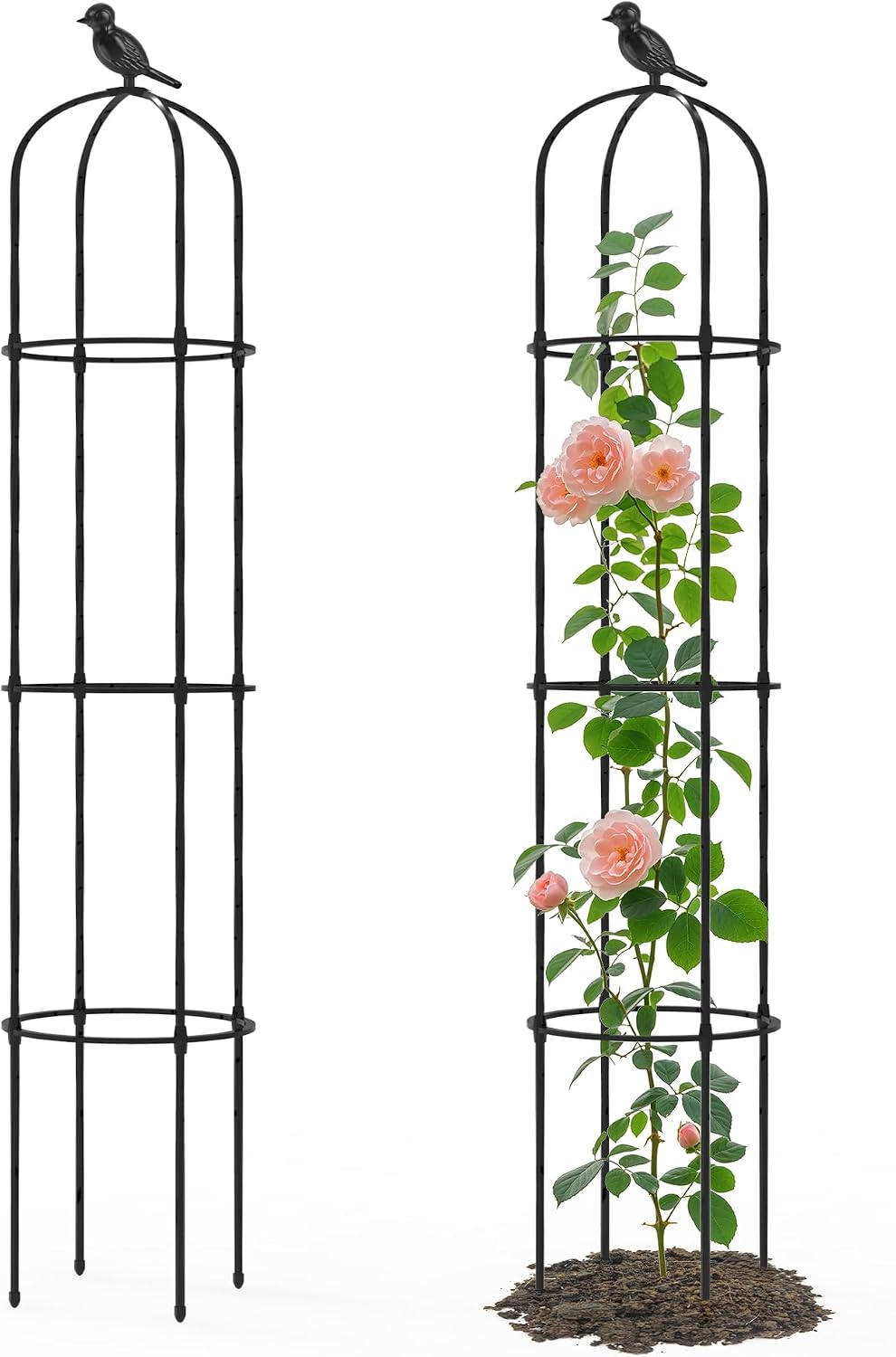 Garden Obelisk Trellis for Climbing Plants Outdoor 69" H (2 Pack)