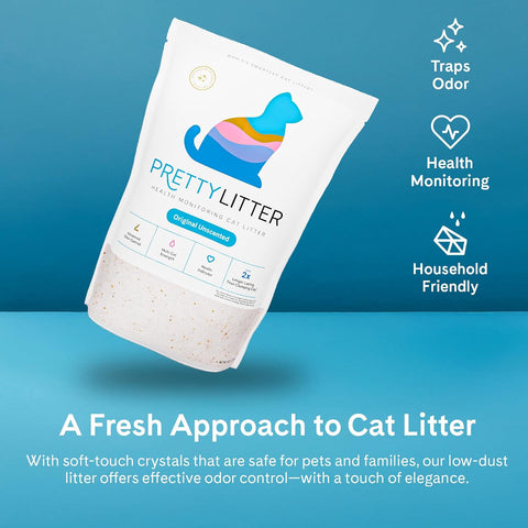 PrettyLitter Health Monitoring Cat Litter, Unscented, 2-Pack, 6 lb. Bags