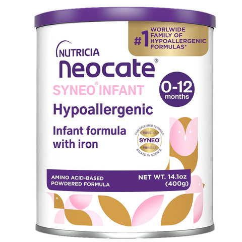 Neocate Syneo Infant - Allergy Relief Hypoallergenic Baby Formula with Amino Acids - Well-Tolerated Dairy-Free Infant Formula with Prebiotic FOS/FOS blend, Probiotics, DHA, ARA - 0-12 months - 14.1 oz