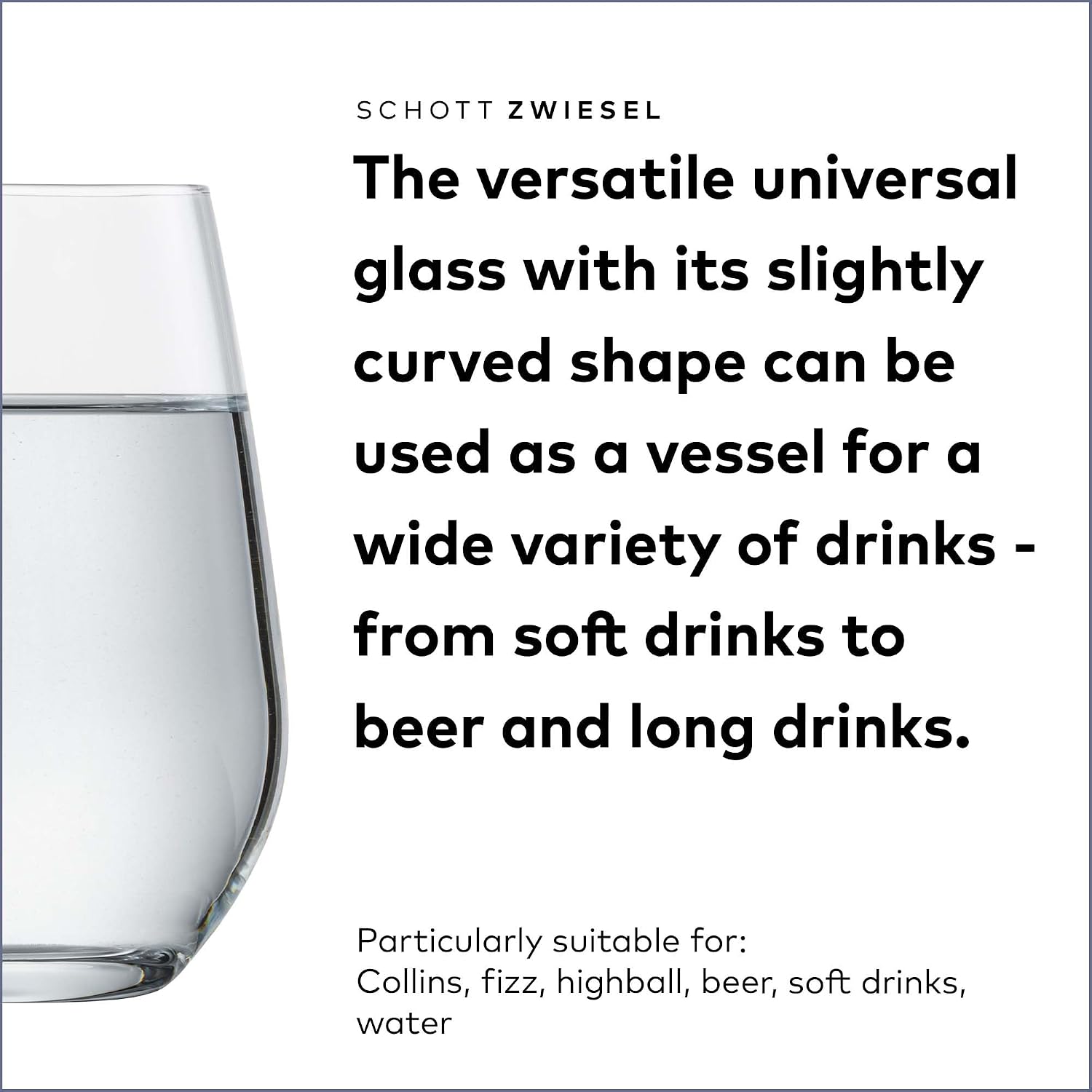 SCHOTT ZWIESEL Forté Universal Tumbler (Set of 6), Versatile Drinking Glasses, Dishwasher-Safe Tritan Crystal Glasses, Made in Germany (19 Ounce)