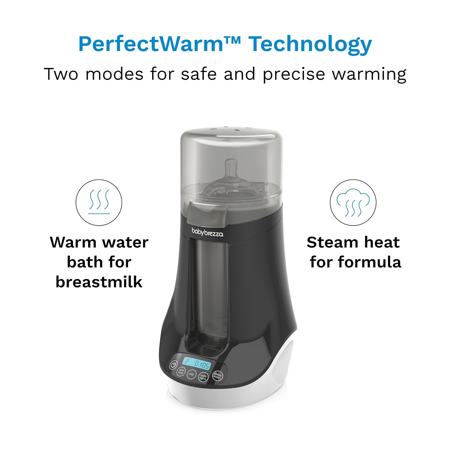 Baby Brezza Fast Baby Milk Warmer for All Bottles of Formula + Breastmilk