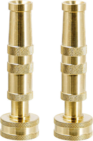 Twinkle Star Heavy-Duty Brass Adjustable Twist Hose Nozzle, 2 Pcs