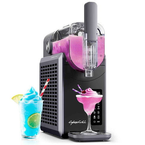 CyberChill Slushie Machine, Slushy Machine for Home with LED Display - 5 Preset Programs & 24H Delay Start&Freshness, No Ice Needed Frozen Drink Maker for Frozen Margaritas, Frappés & Ice Cream