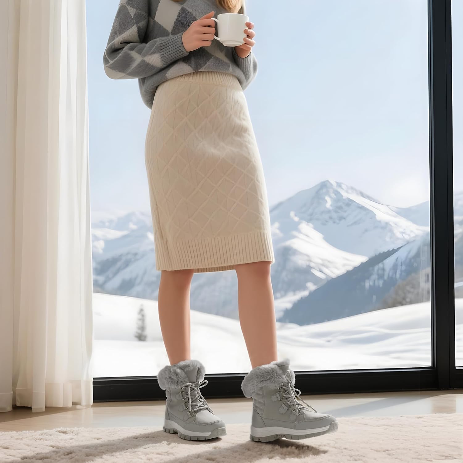 DREAM PAIRS Waterproof Winter Snow Boots for Women