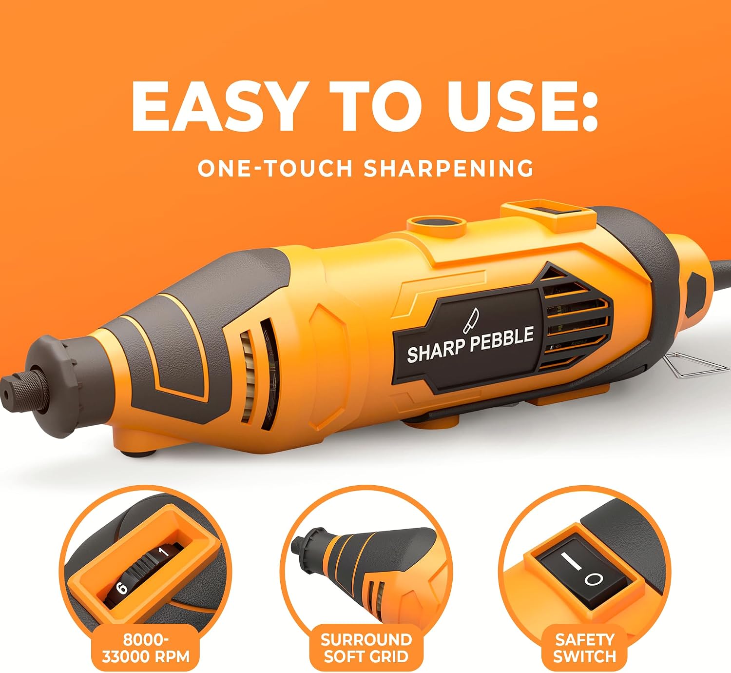 Sharp Pebble Electric Chainsaw Sharpener Kit – Chain Saw Sharpening Tool