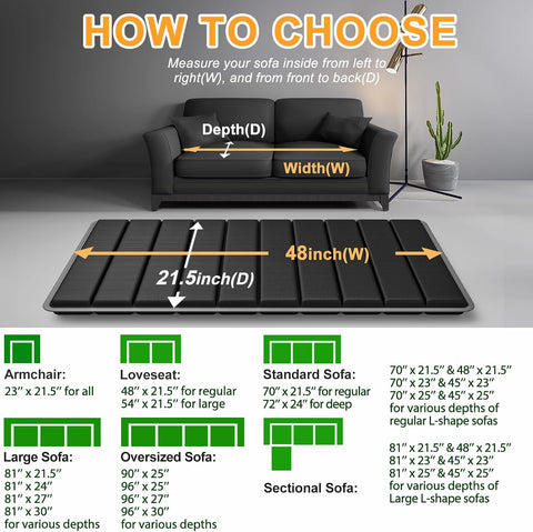 LAVEVE Heavy Duty Couch Cushion Support Board for Sagging Sofa, 21.5''x48''