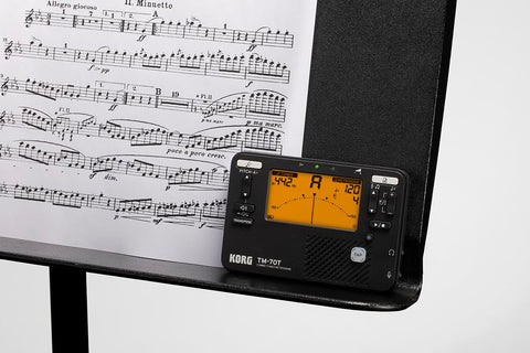 Korg TM-70T Tuner & Metronome w/Sound Out, Transpose & Chromatic - Black