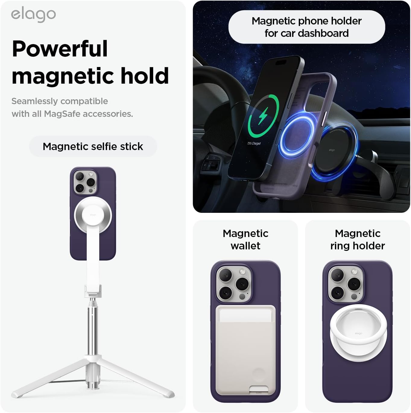elago Premium Magnetic Silicone Case for iPhone 16 Pro Max