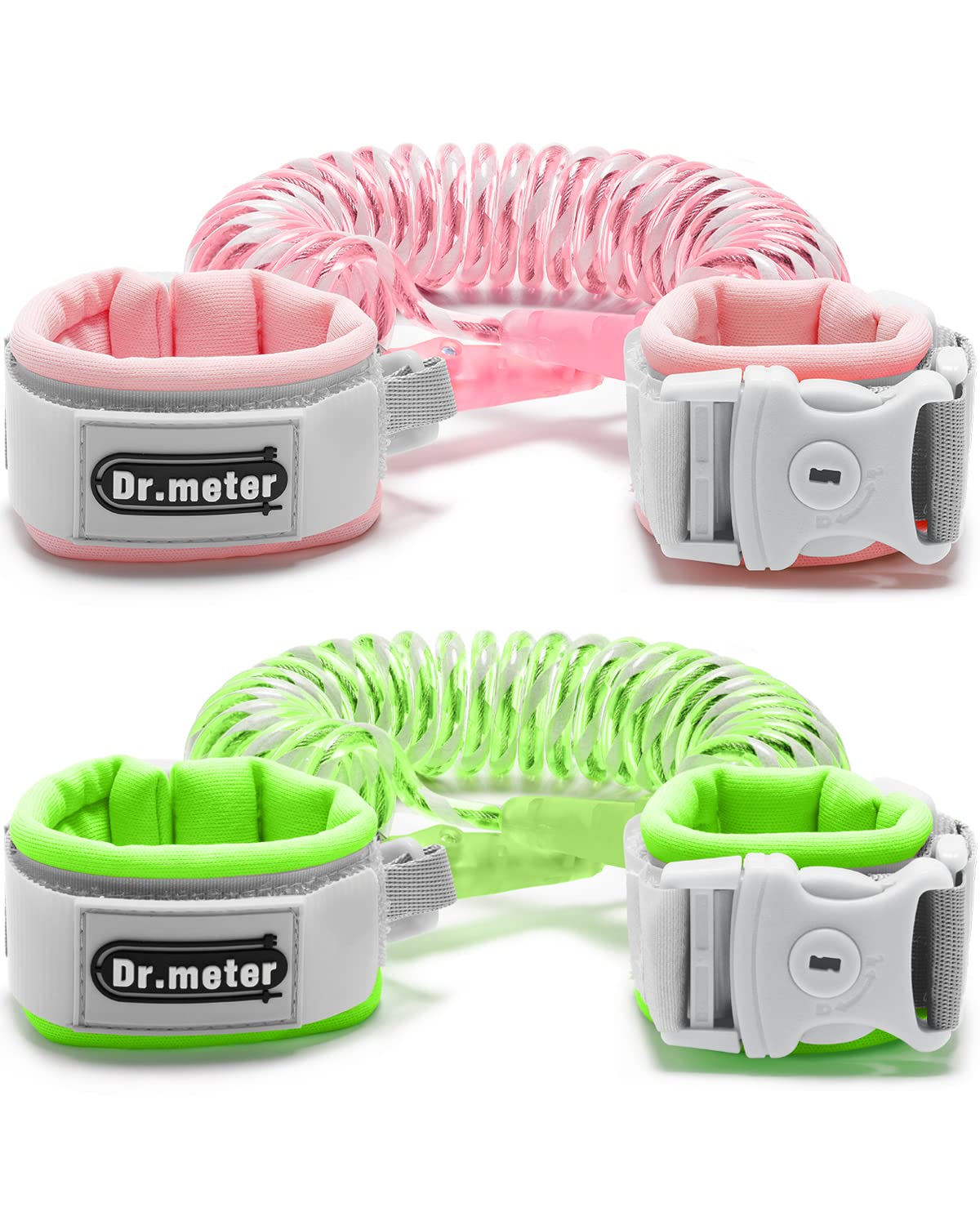 Dr.meter 2 Pack Toddler Safety Leash with Key Lock Anti Lost Wrist Link
