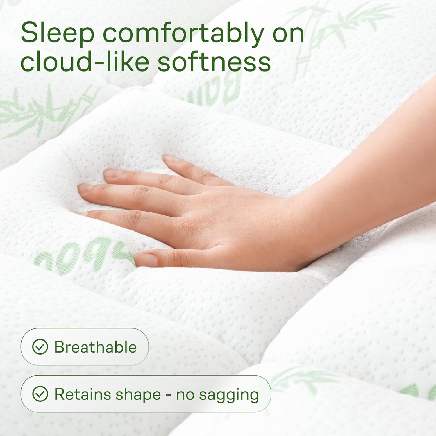 Niagara Sleep Solution Queen Ultra Soft Mattress Topper — Back Pain Relief