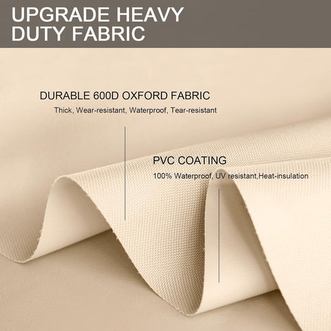 Patio Furniture Set Covers Waterproof Patio Conversation Sets Cover Outdoor Sectional Sofa Couch Cover Outside Dining Set Table and chairs Covers Heavy Duty 600D 108" L x 82" W x 28" H Beige