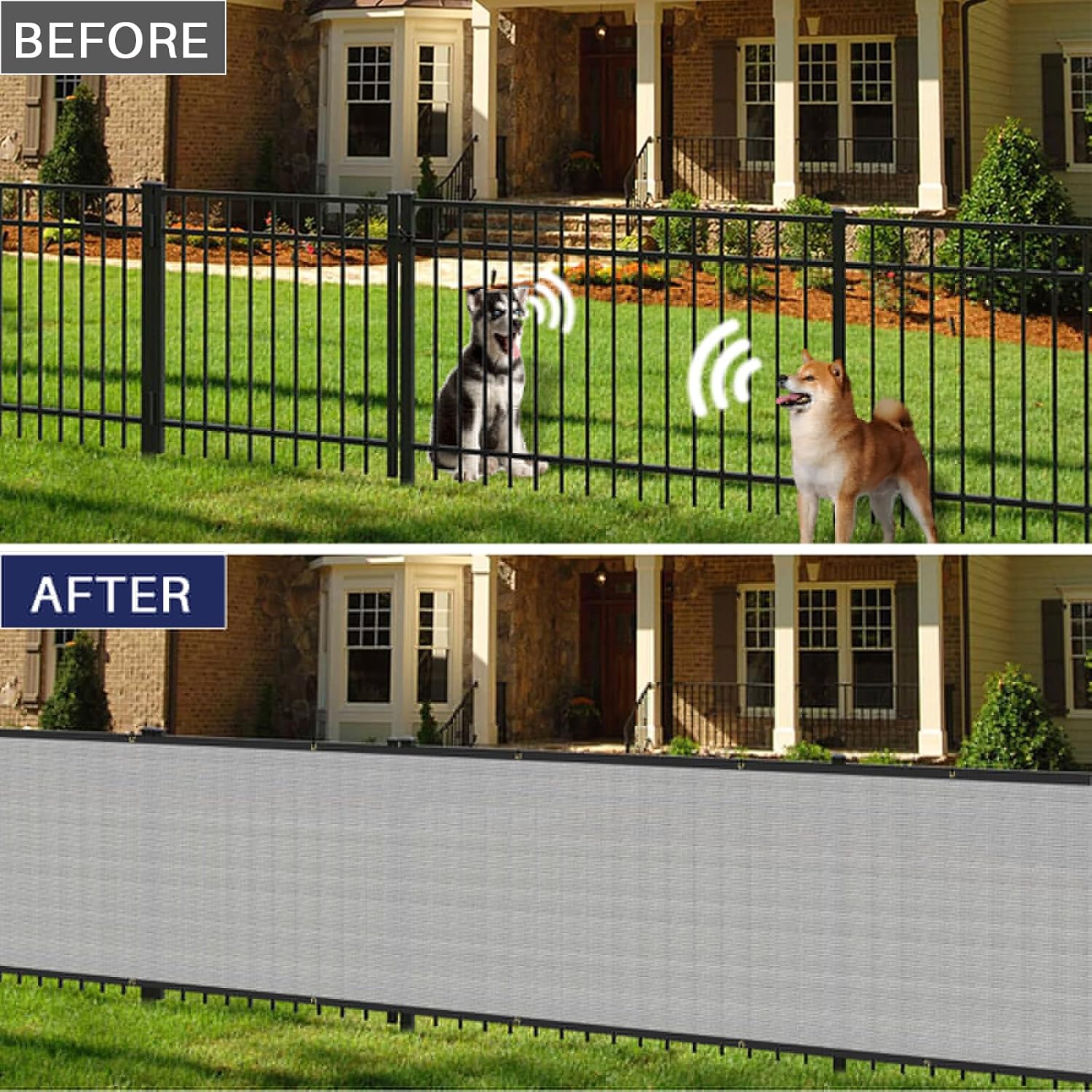 Windscreen4less Privacy Fence Screen Heavy Duty Windscreen Fencing Mesh Fabric Shade Net Cover with Brass Grommtes for Outdoor Wall Garden Yard Pool Deck, 6'x26' Light Gray