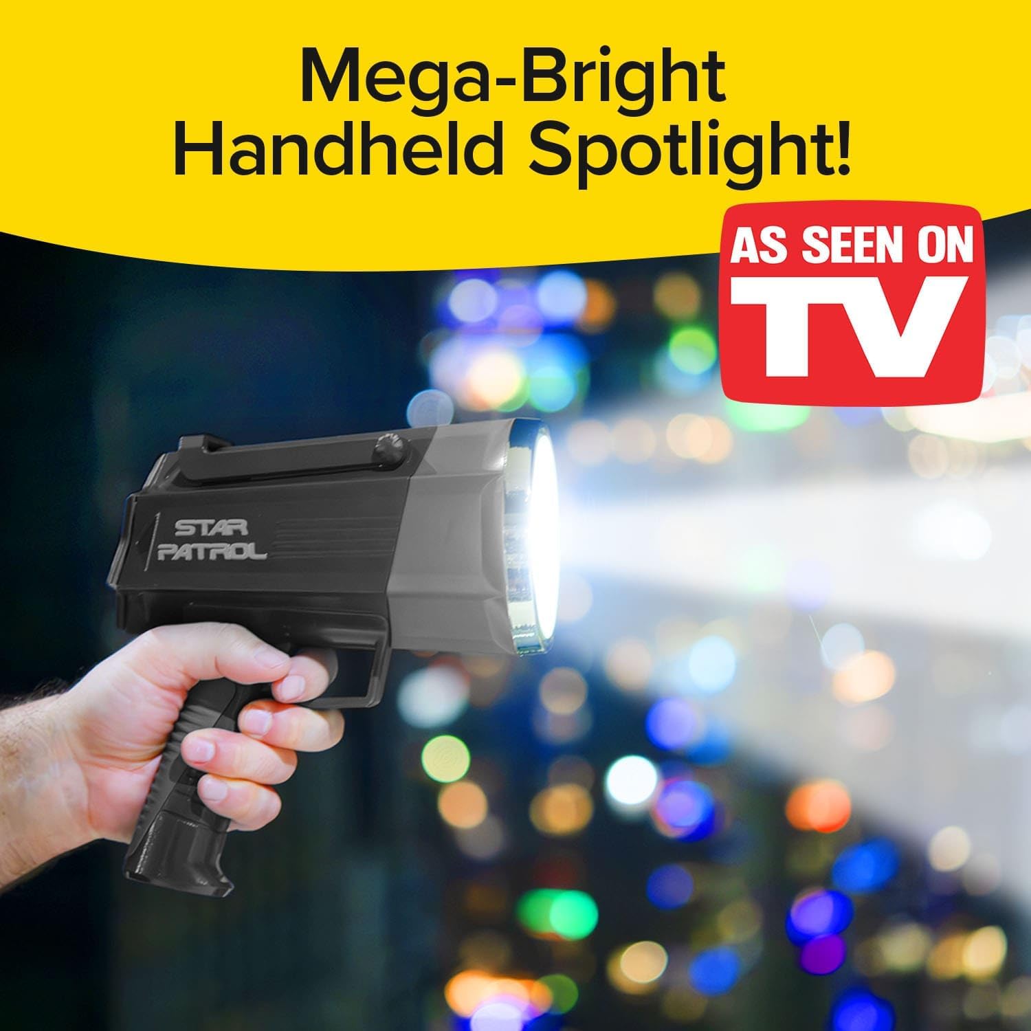 Star Patrol Platinum Rechargeable Spotlight, Tactical Flashlight, 10 Modes