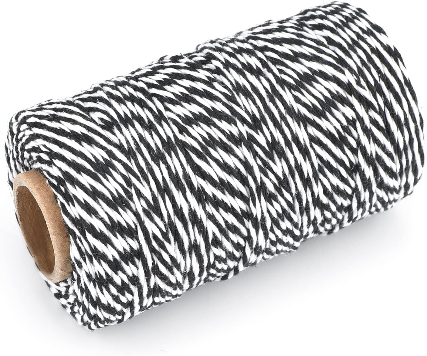 G2PLUS White and Black String,2MM 328Ft Cotton Twine for Crafts & Wrapping