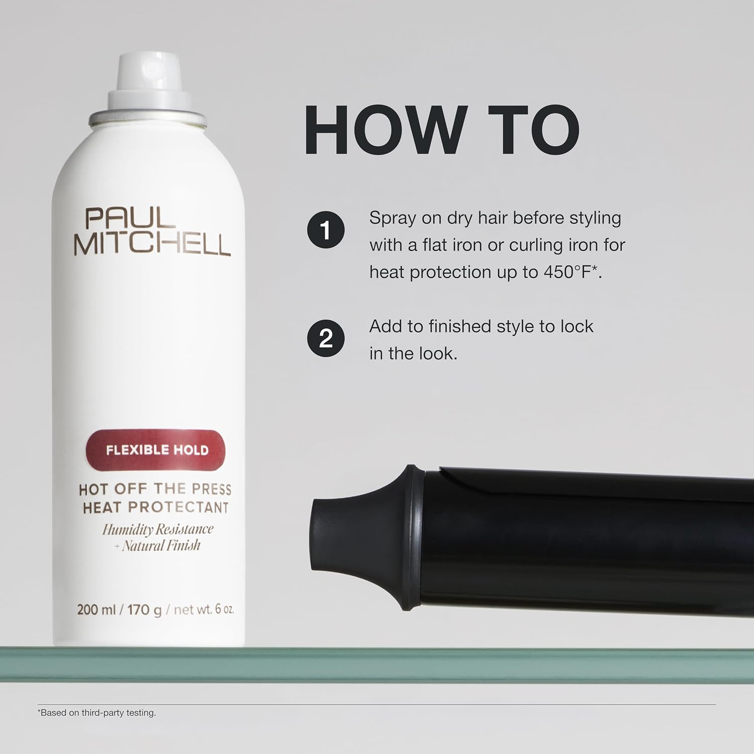 Paul Mitchell Hot Off The Press Heat Protectant, Humidity Resistance, Flexible Hold + Natural Finish, For All Hair Types