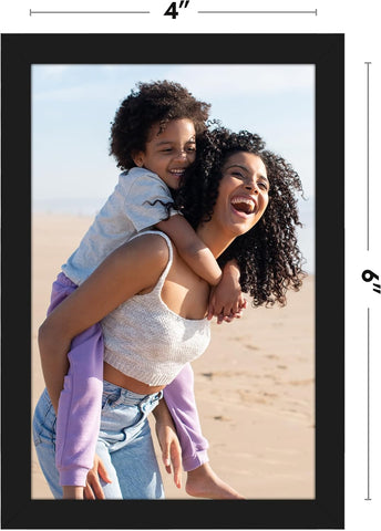Americanflat 4x6 Picture Frame - Slim Molding - Black