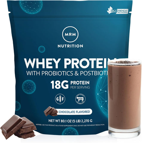 MRM Nutrition Whey Protein - Chocolate Flavored with BCAAs - 84 Servings
