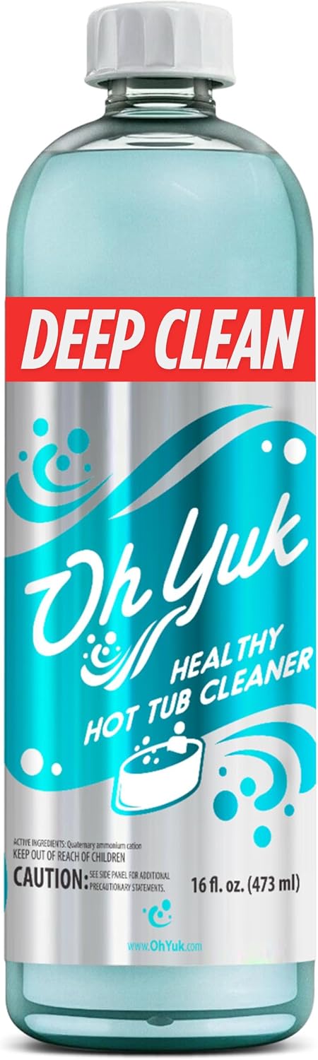 Oh Yuk Healthy Hot Tub Cleaner, Hot Tub Cleaner for Indoor and Outdoor Hot Tubs and Spas - 16 Ounces