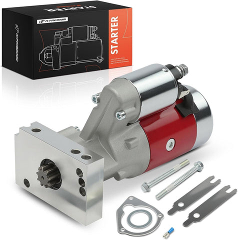 A-Premium High Torque 3HP Starter Motor, 12V 2.5KW 9 Teeth Clockwise