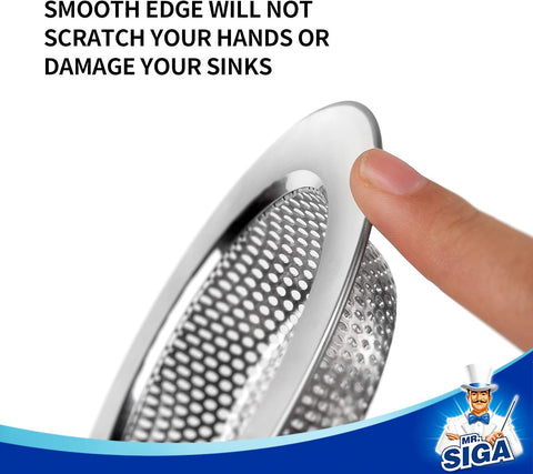 MR.SIGA Kitchen Sink Strainer, Stainless Steel Sink Drain Strainer, 3 Pack