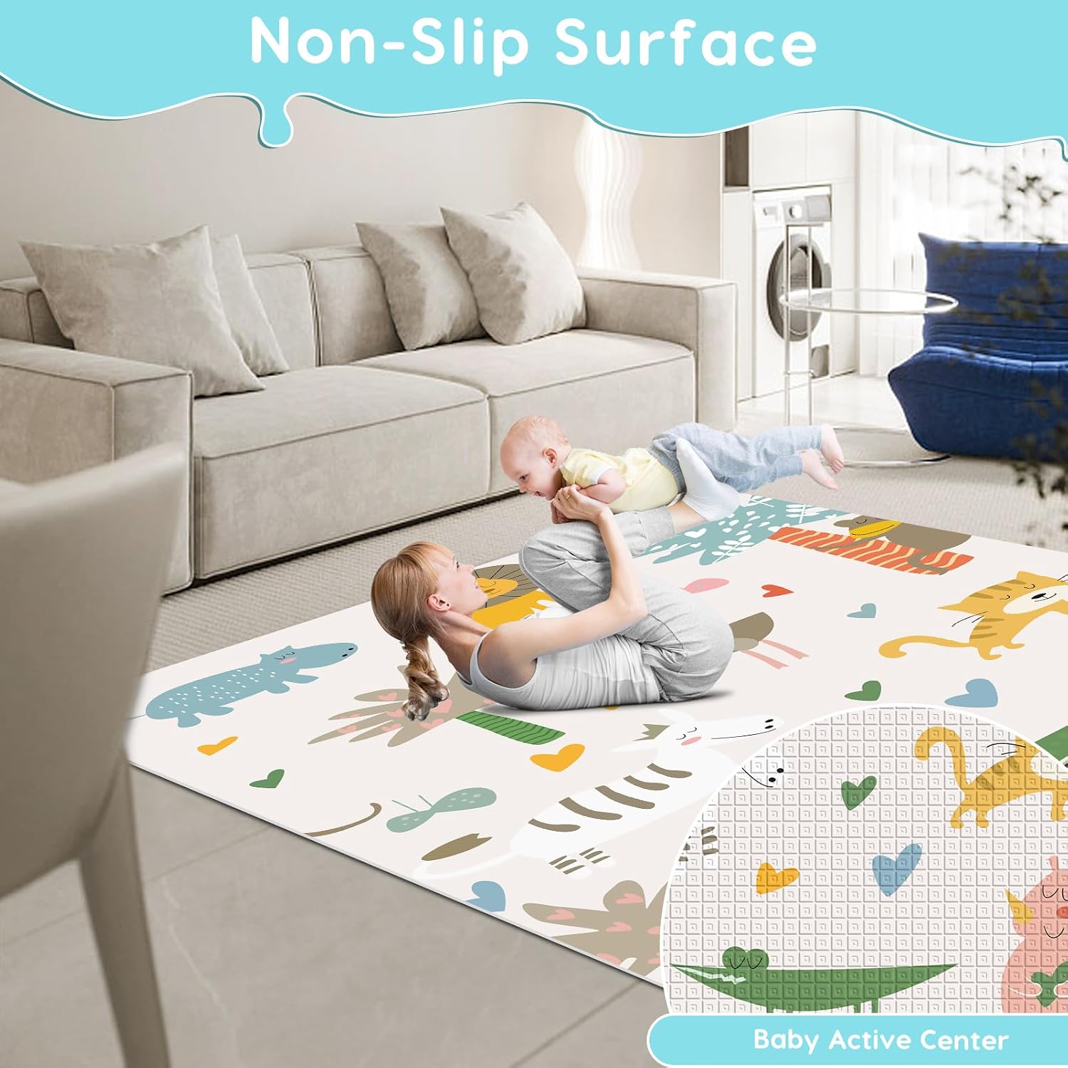 Fshibila 50" ×50" Baby Playpen with Mat, Baby Playard for Babies and Toddlers, Play Pens for Indoor & Outdoor, Sturdy Safety Play Yard with Soft Breathable Mesh, Anti-Fall, Ball x 18, Handle x 2, Grey