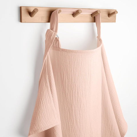 Comfy Cubs Muslin Nursing Cover - 100% Muslin Breastfeeding Cover Blush
