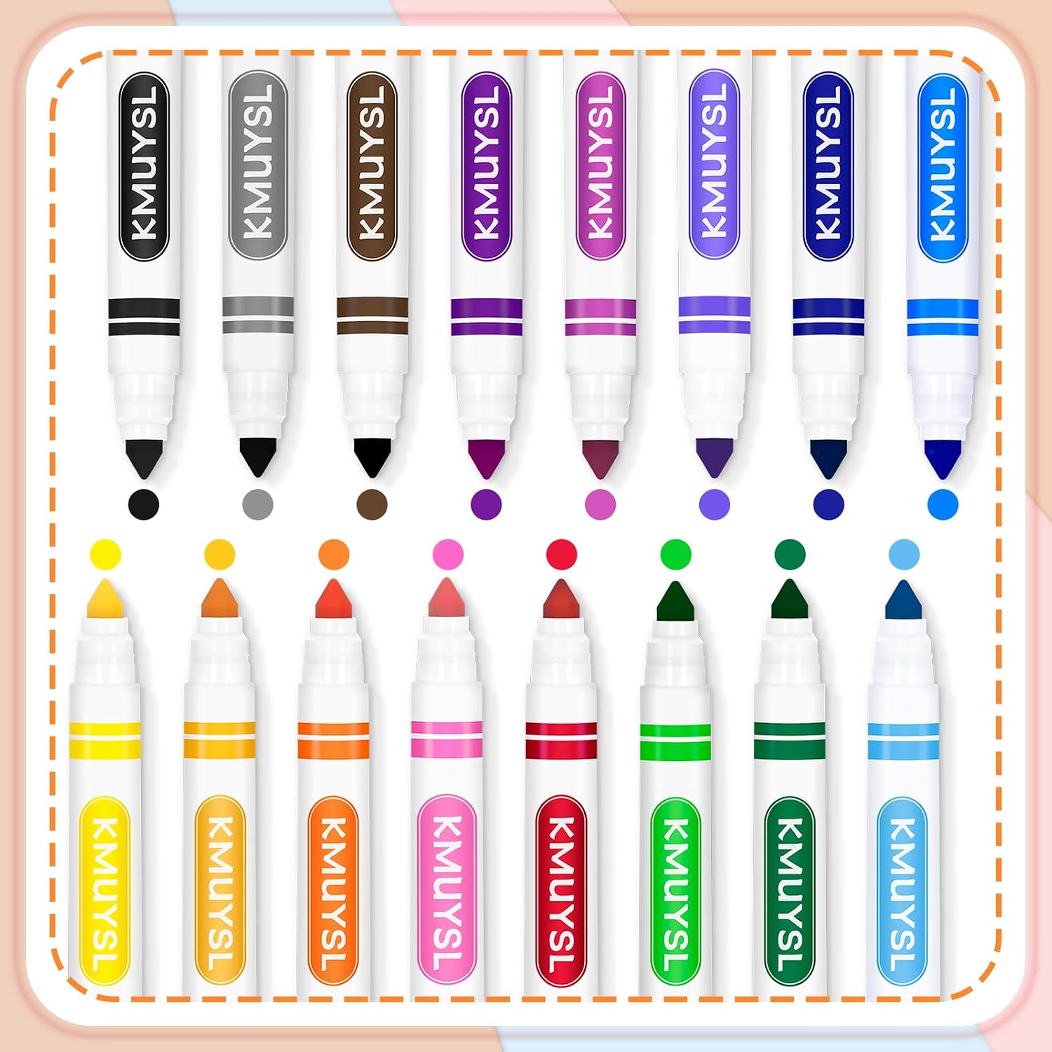 KMUYSL Washable Markers Bulk, 16 Colors, 256 Count