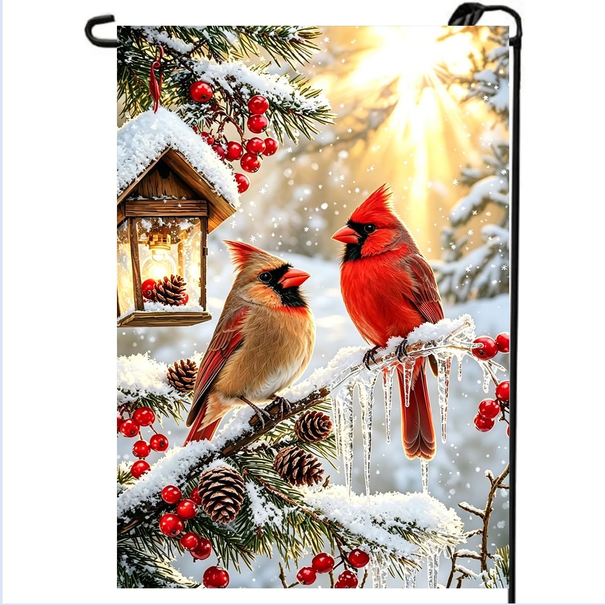 Welcome Fall Pumpkin Cardinal Garden Flags 12x18 Double Sided for Outside