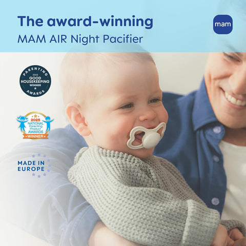 MAM Air Pacifier 6-16 Months, Extra Air Flow for Sensitive Skin, 4 Pack