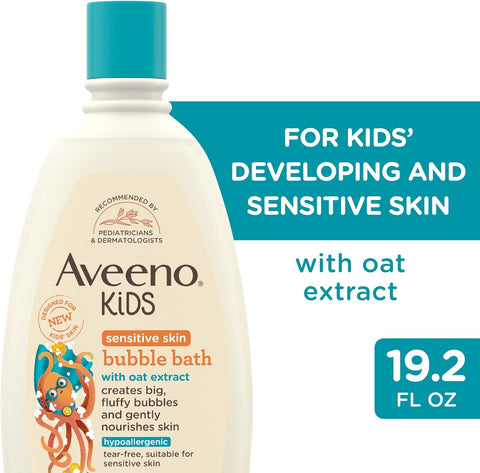Aveeno Kids Bubble Bath, Sensitive Skin, 19.2 fl. oz