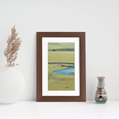 4x6 Picture Frame, Solid Oak Wood 4x6 Picture Frames with Mat to 3x5