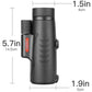 Monocular Telescope High Power 8x42 Monoculars Scope Compact Waterproof Fogproof Shockproof with Hand Strap for Adults Kids Bird Watching Hunting Camping Hiking Travling Wildlife Secenery