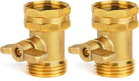 2 Pack Garden Hose Shut Off Valve - Extended Handle