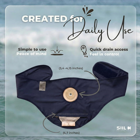 SIIL Ostomy Belt Blue for Men & Women | Ostomy Bag Covers for Colostomy, Ileostomy, Urostomy | Stoma Support Belt