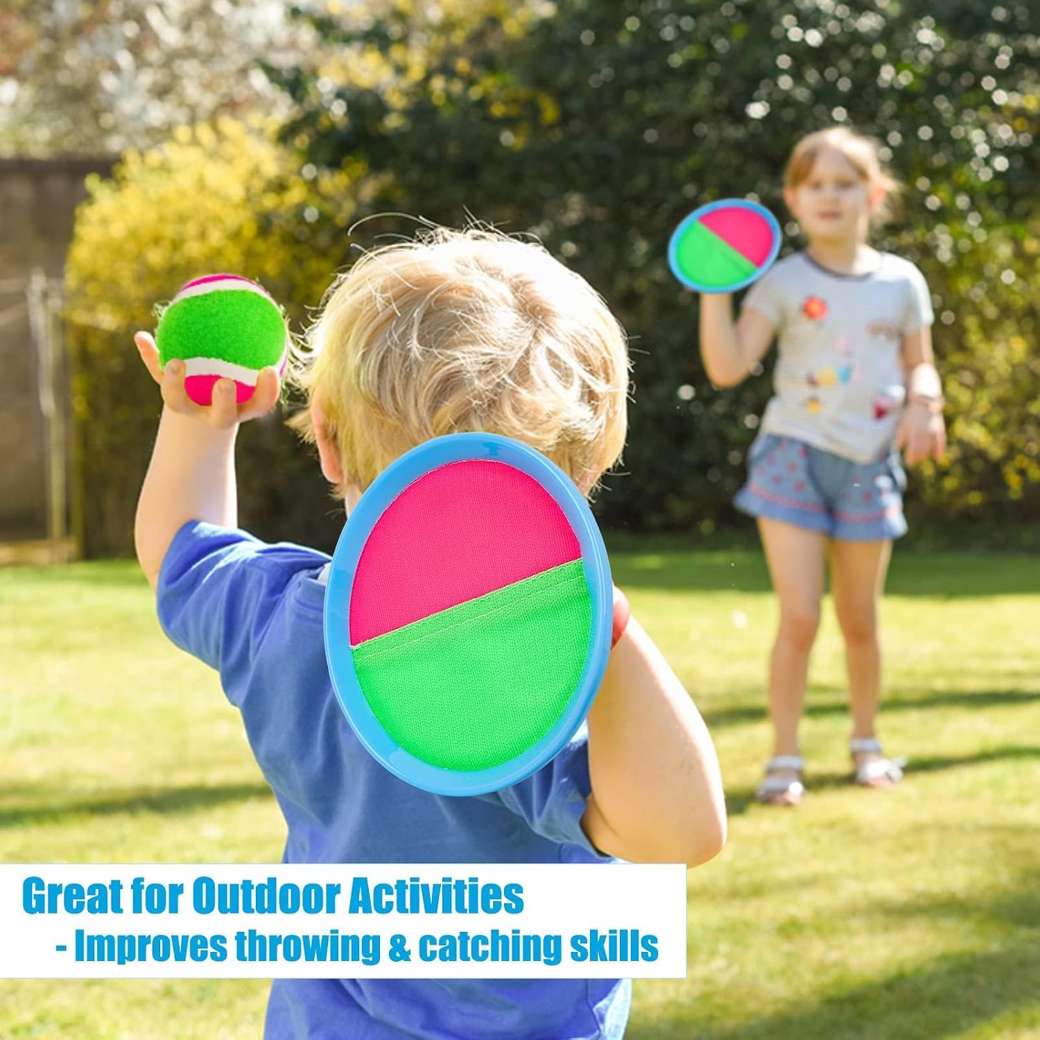 Ayeboovi Toss and Catch Ball Game Outdoor Beach Pool Toys for Kids Age 3-12
