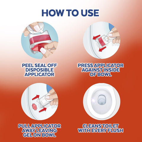 Lysol Click Gel Automatic Toilet Bowl Cleaner, Toilet Gel Stamp, Toilet Freshener, Bathroom Essentials, Refreshing Mango & Hibiscus Scent, 6 Count (Pack of 1)