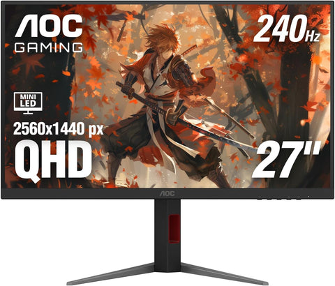 AOC 27 Inch Gaming Monitor QHD 180Hz Mini-LED HDR1000, Q27G3XMN