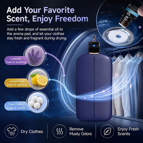 Portable Clothes Dryer, Compact Mini Electric Travel Dryer