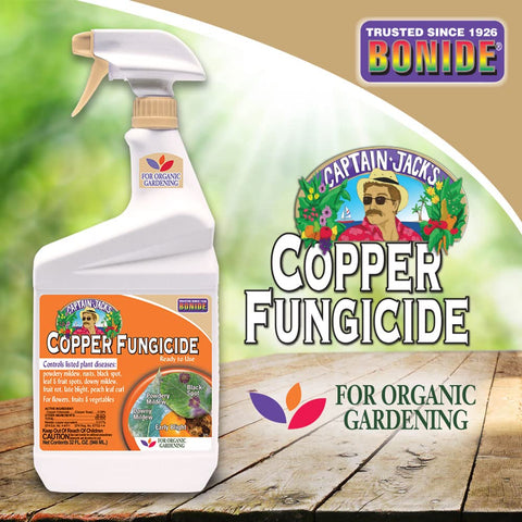 Bonide Captain Jack's Copper Fungicide, 32 oz Ready-to-Use Spray for Organic Gardening, Controls Common Diseases, for Fruit Trees, Vegetables & Ornamentals, 1 lb