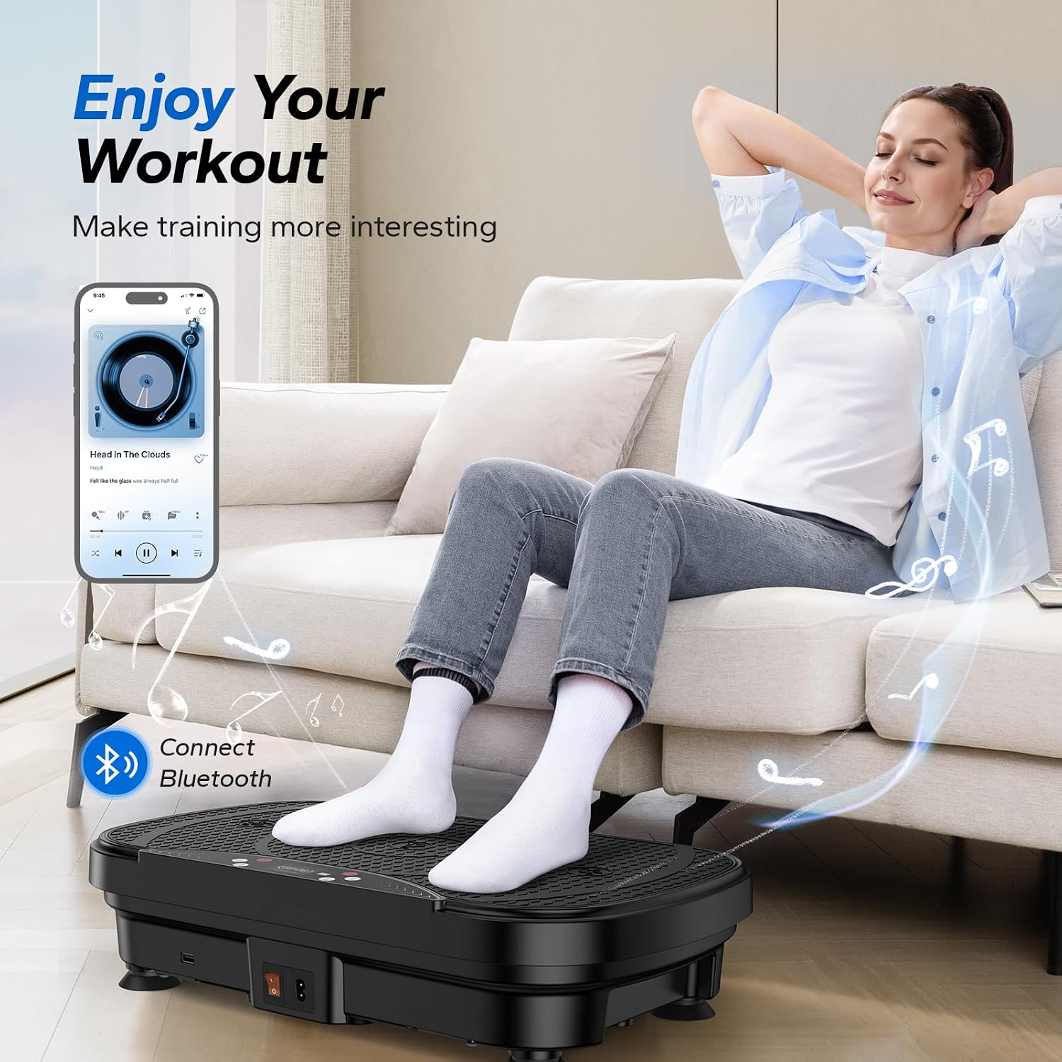 Merach V28 Vibration Plate Exercise Machine with 99 Speeds & Bluetooth