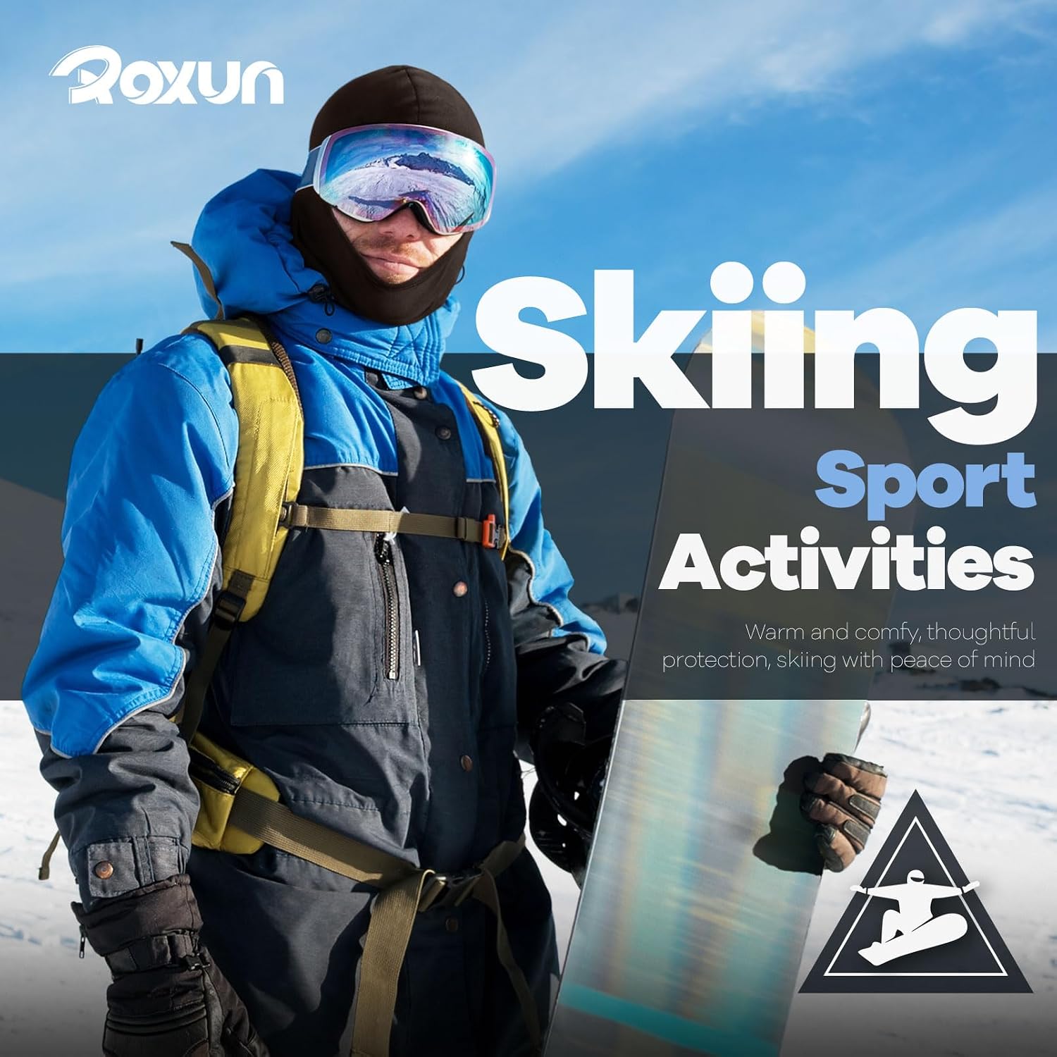 ROXUN Balaclava Ski Mask, 5 Pack Neck Gaiter Motorcycle Summer Cooling