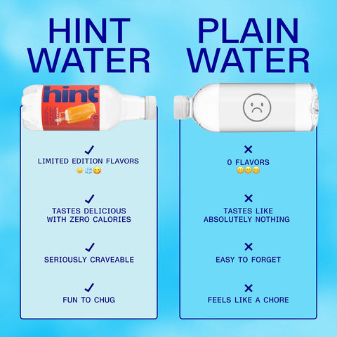 Hint Flavored Water Zero Sugar 0 Calories - Orange Vanilla Swirl (12 pack)