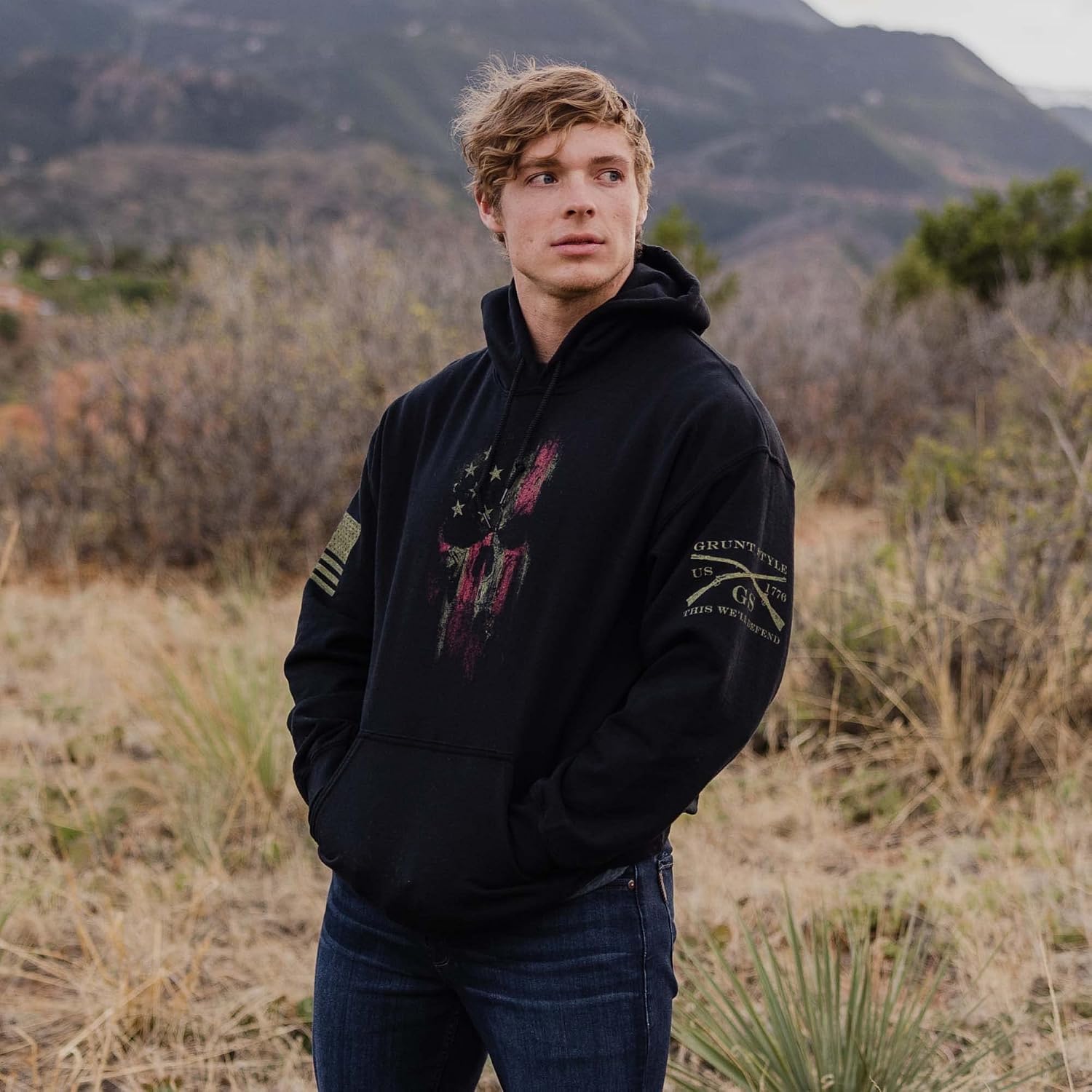 Grunt Style American Reaper 2.0 Men's Graphic Hoodie