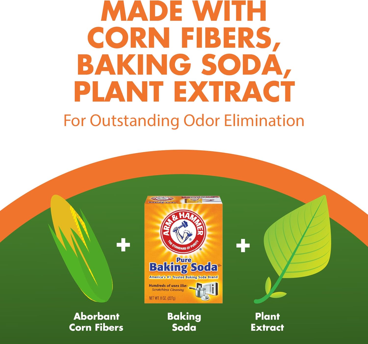 ARM & HAMMER Naturals Clumping Cat Litter, Multi Cat, 18 lbs