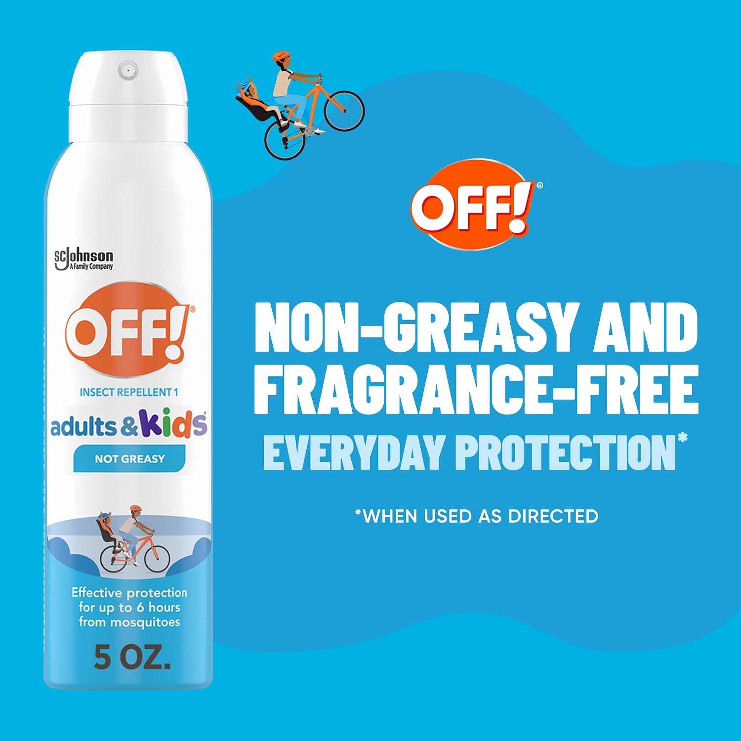 OFF! Adults & Kids Insect & Mosquito Repellent Bug Spray, 5 oz, (2-Pack)
