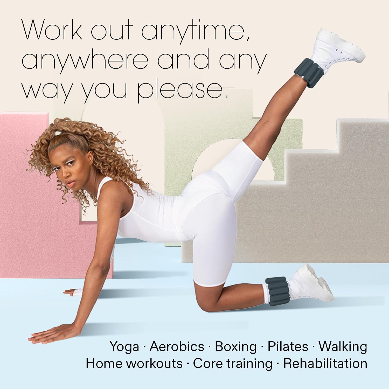 Bala Bangles Wrist & Ankle Weights for Women & Men, Home Gym Equipment